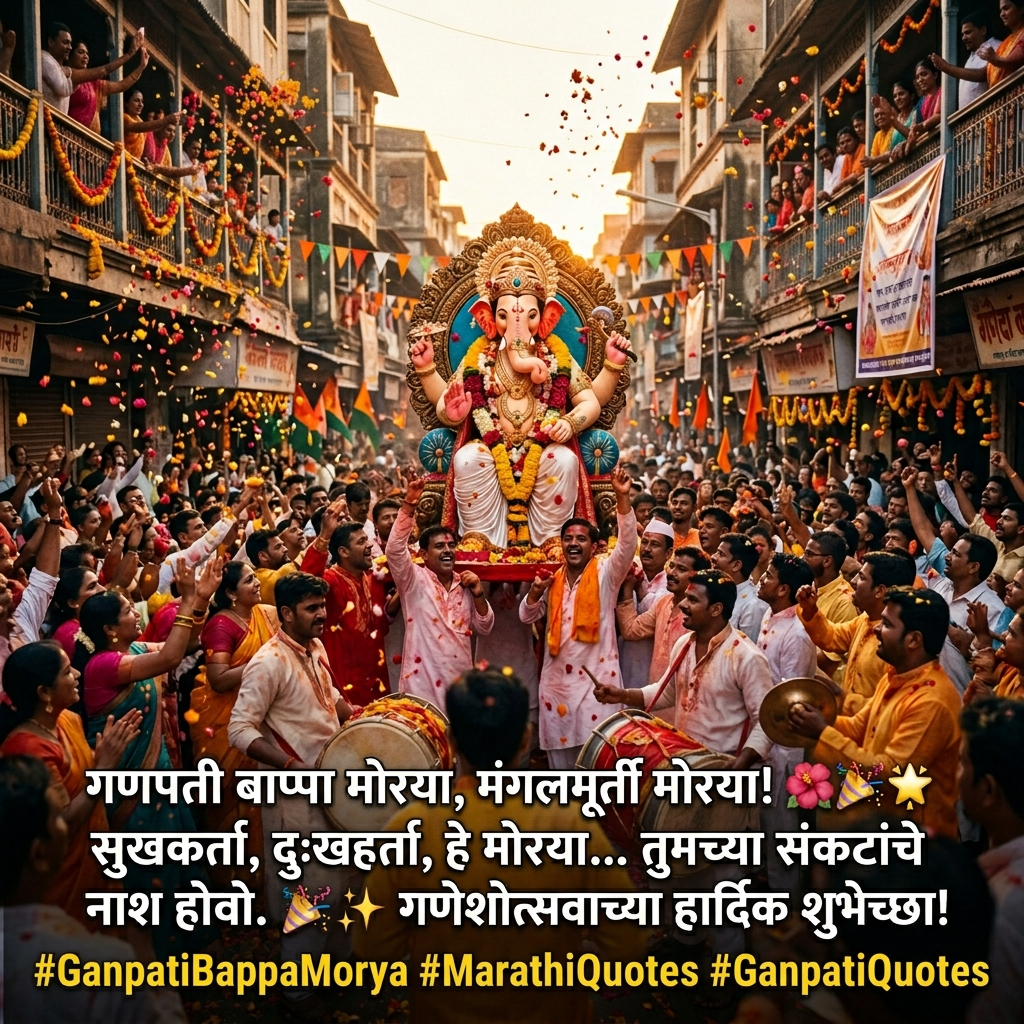 Ganpati Bappa Quotes in Marathi