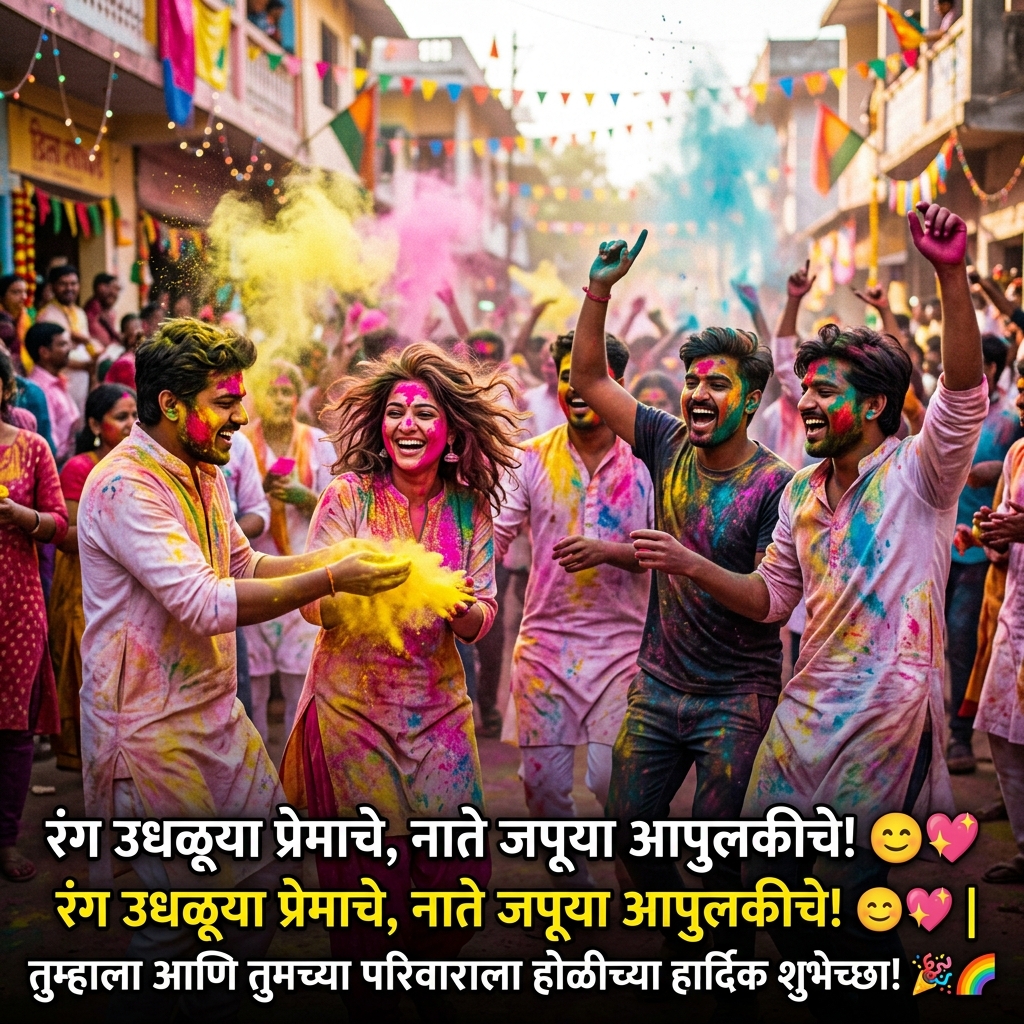 Holi Quotes in Marathi