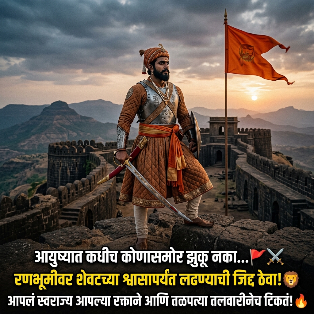 Sambhaji Maharaj Quotes in Marathi 

