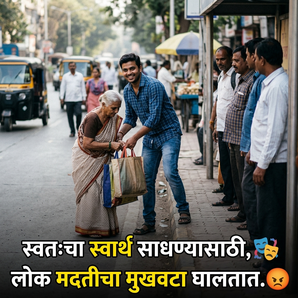 Selfish People Quotes in Marathi