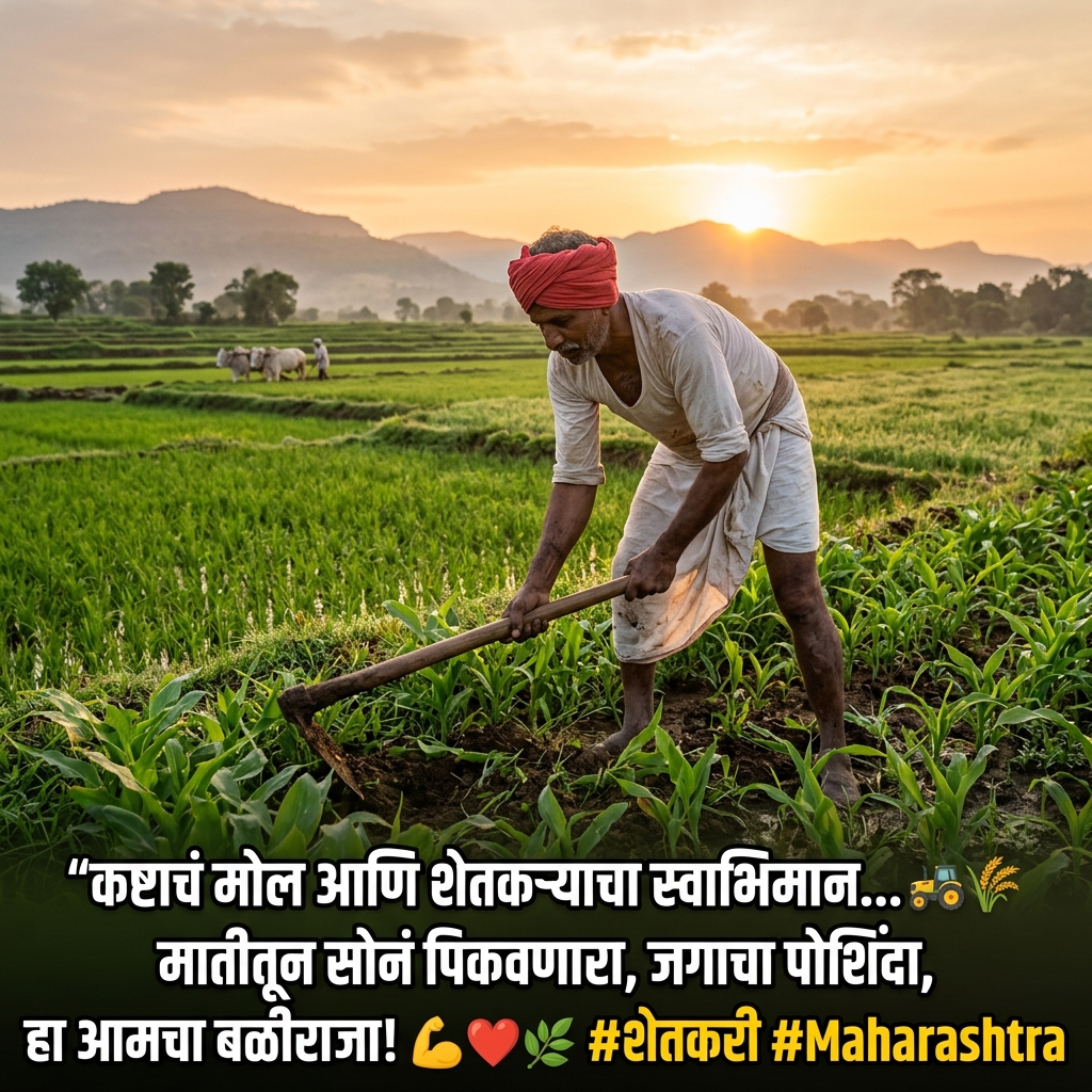 Shetkari Quotes in Marathi
