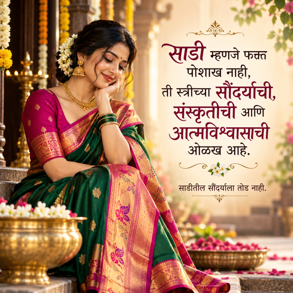 Saree Quotes in Marathi