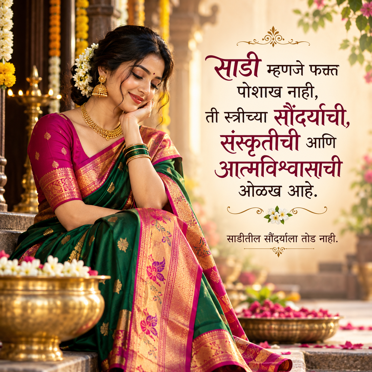 Saree Quotes in Marathi